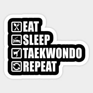 Eat Sleep Taekwondo - Black Belt Gift Sticker